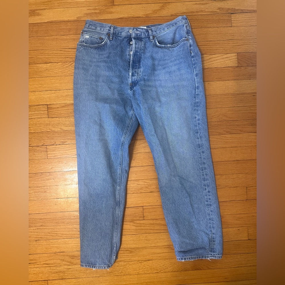 Sz 32 Anthropologie Agolde Classic Button Fly Blue Jeans
